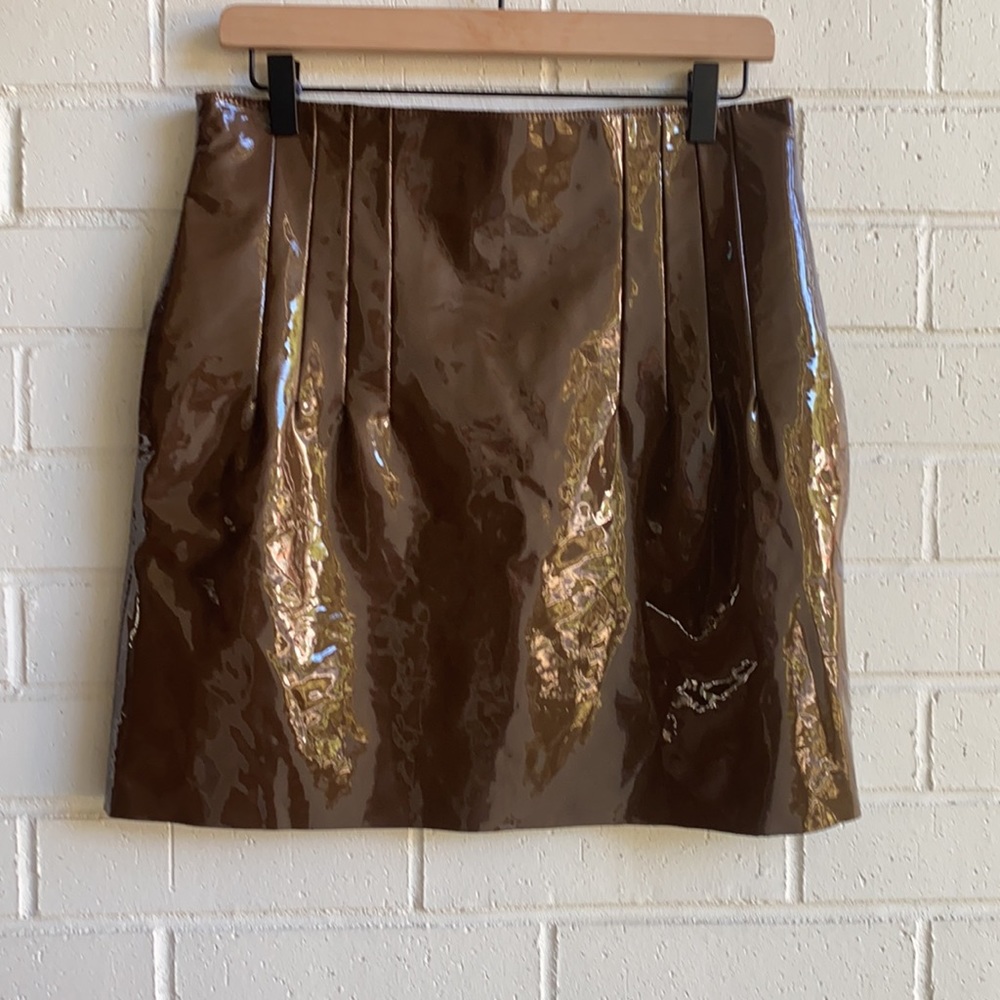 NWT Nina Ricci Patent Leather Mini Skirt - Picture 2 of 8